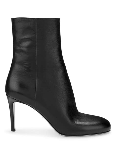 prada tronchetti leather ankle boots|Tronchetti Leather Ankle Boots By Prada .